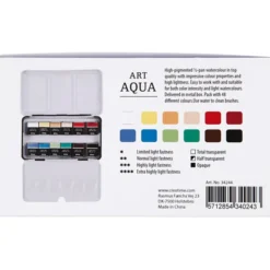Akvarellfarger Art Aqua, 12 farger
