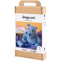 Amigurumi Heklesett - Flodhesten Frode