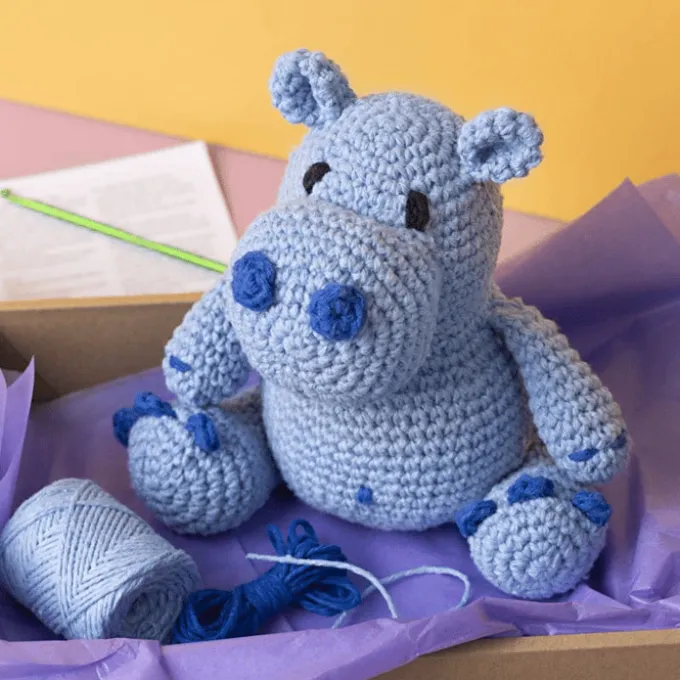 Amigurumi Heklesett - Flodhesten Frode