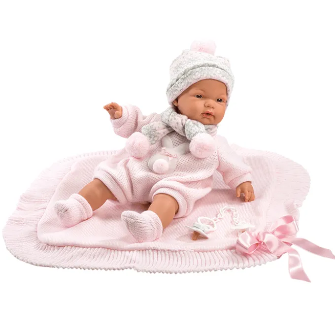 Babydukke - Rosa klær, 38 cm