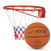 Basketballkurv med ball