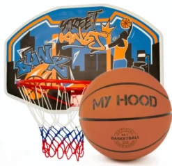 Basketballkurv med bakplate - Inkl. ball