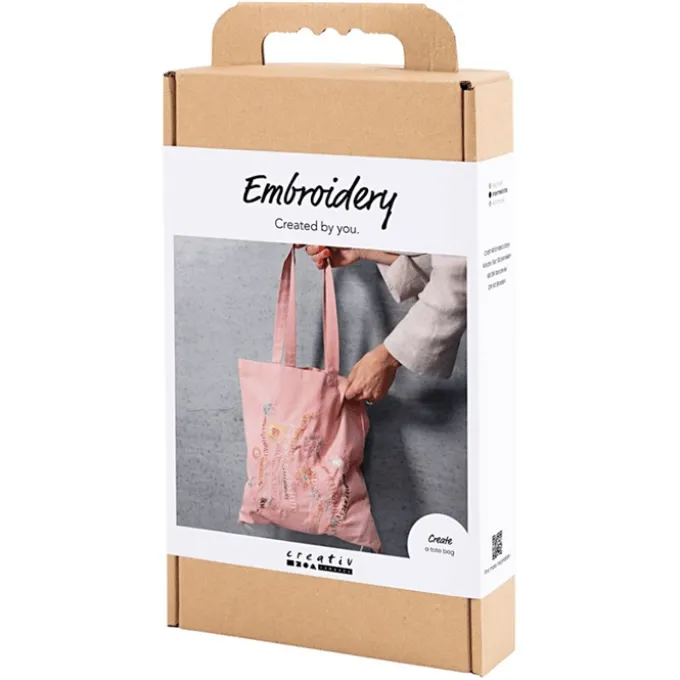Broder din egen handleveske - Sart rosa