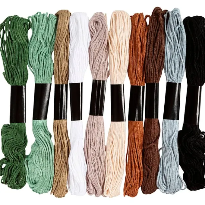 Brodergarn - Naturfarget, 10 x 8 meter
