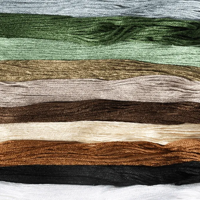 Brodergarn - Naturfarget, 10 x 8 meter