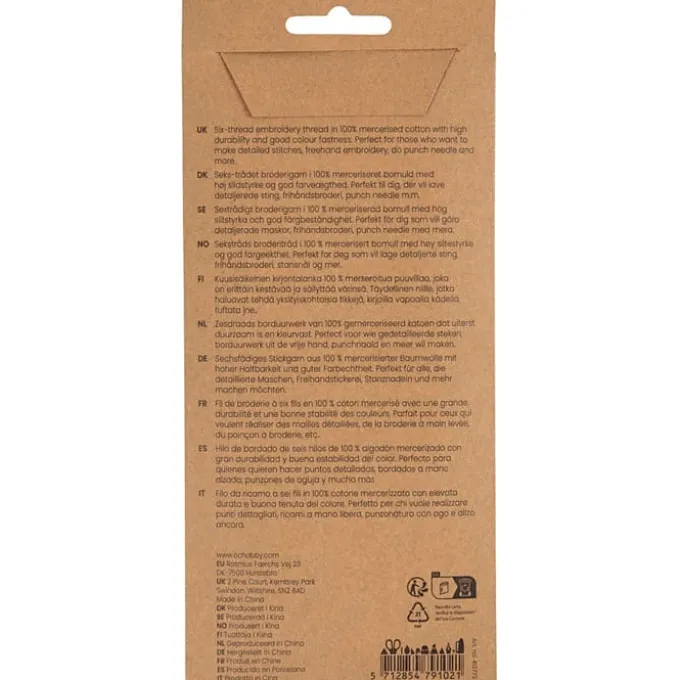 Brodergarn - Naturfarget, 10 x 8 meter
