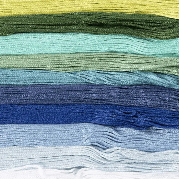 Brodergarn - Blå & grønn, 10 x 8 meter