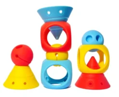 Bygge- og fantasisett i silikon, 9 deler