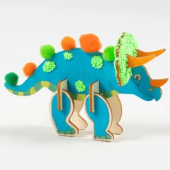 Bygg & mal - Dinosaurer, 3 stk.