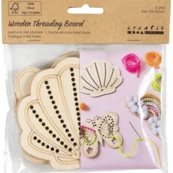 Dekorer selv - Trefigurer med hull, 6 stk.