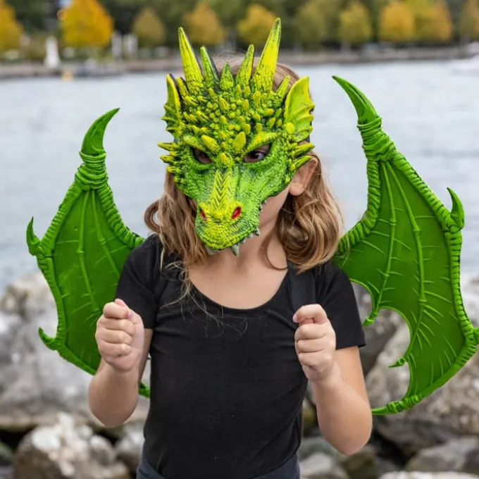 Dragemaske - Grønn