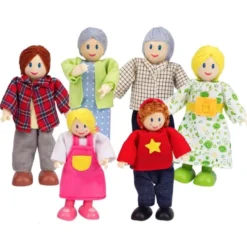 Dukkehusfigurer - Familie, inkl. besteforeldre