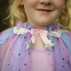 Enhjørningkappe + hårbøyle, str. 3-6 år