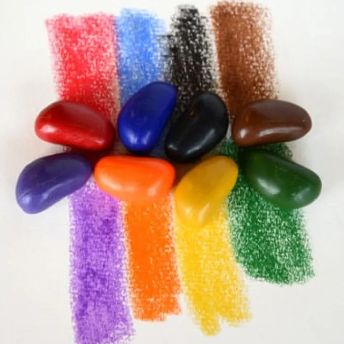 Fargekritt - Crayon Rocks 8 stk i stoffpose