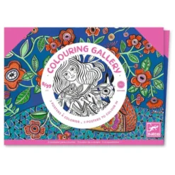 Fargeleggingsplakater - Blomster, 3 stk