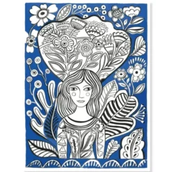 Fargeleggingsplakater - Blomster, 3 stk