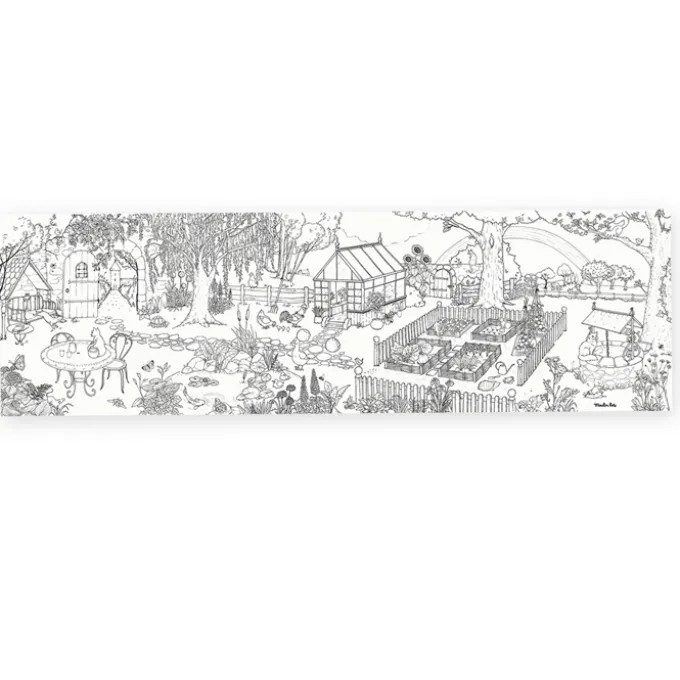 Fargeleggingsplakat 1,5 meter - Hageliv