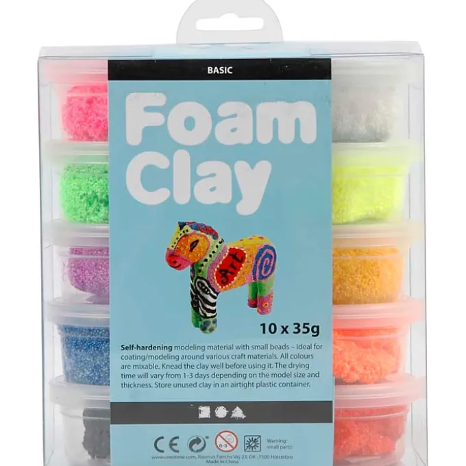 Foam Clay 10 x 35 gr. - Basisfarger