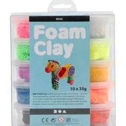Foam Clay 10 x 35 gr. - Basisfarger