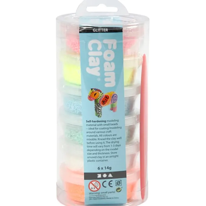 Foam Clay 6 x 14 gr. - Glitter