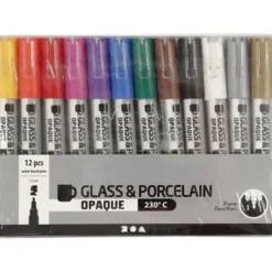 Glass- & porselenstusjer - Halvdekkende, 12 stk