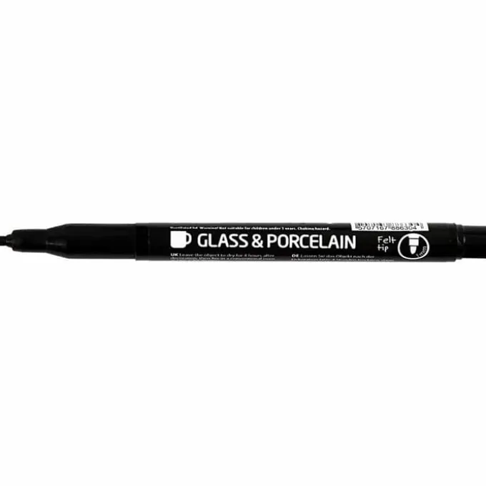 Glass- & porselenstusj - Kontur, halvdekkende