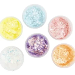 Glitter Clay 6 x 20 ml - Pastellfarger