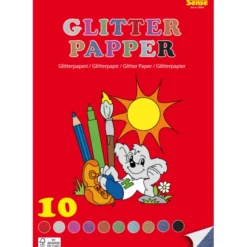 Glitterpapir A4 - 10 ark