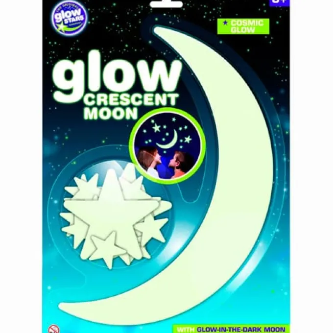 Glow - Halvmåne + stjerner, 16 deler