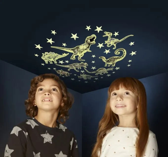 Glow - Dinosaurer + stjerner, 43 deler