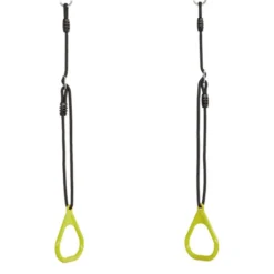 Gymringer i plast - Lime (svart tau)