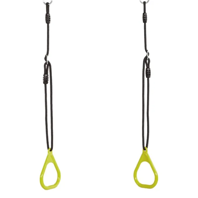 Gymringer i plast - Lime (svart tau)