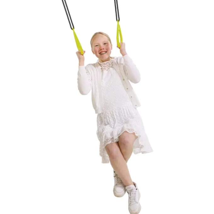 Gymringer i plast - Lime (svart tau)