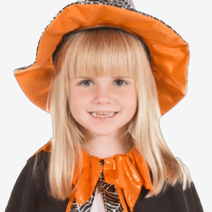 Heksekappe- og hatt, str. 3-7 år