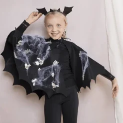 Hobbysett Halloween - Flaggermuskappe og hårbøyle