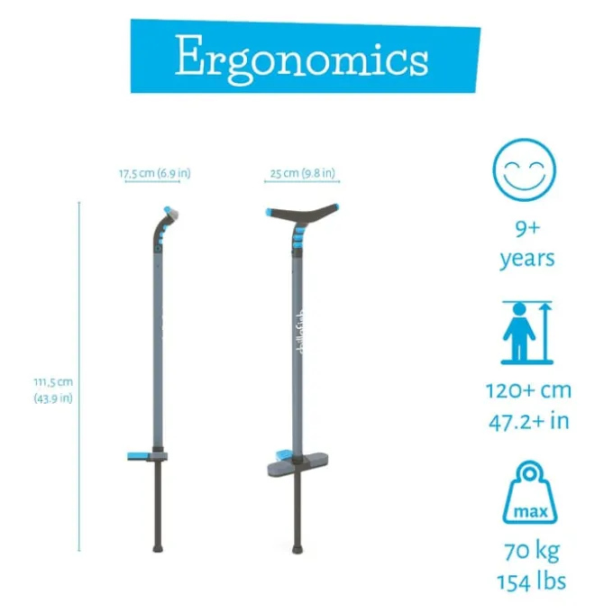 Hoppestokk - Blå (vekt opptil 70 kg)