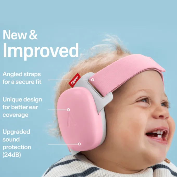 Hørevern Muffy Baby 1-4 år - Rosa