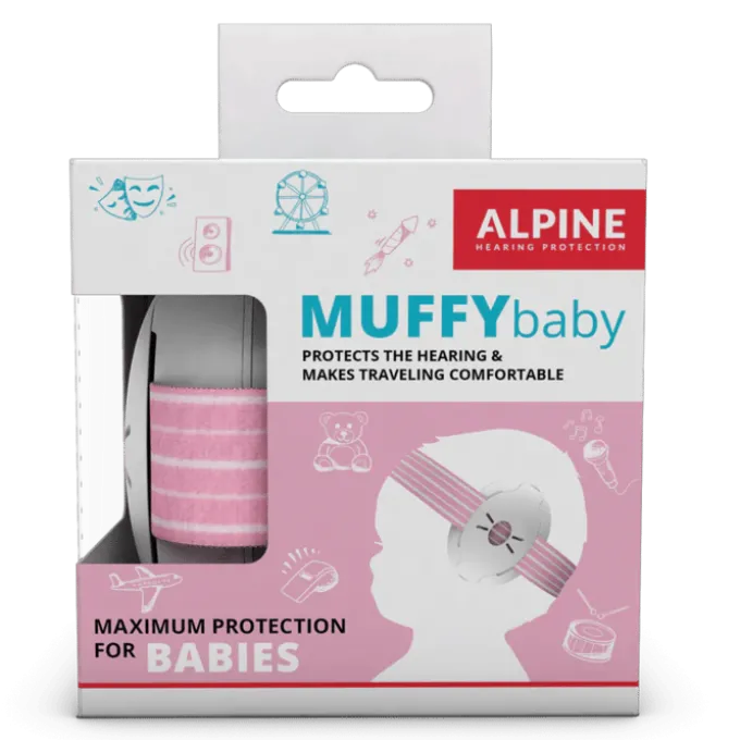 Hørselsvern Muffy Baby 1-3 år - Rosa