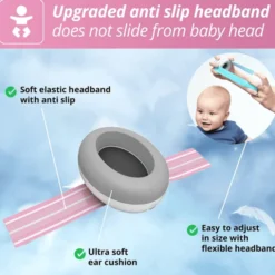 Hørselsvern Muffy Baby 1-3 år - Rosa