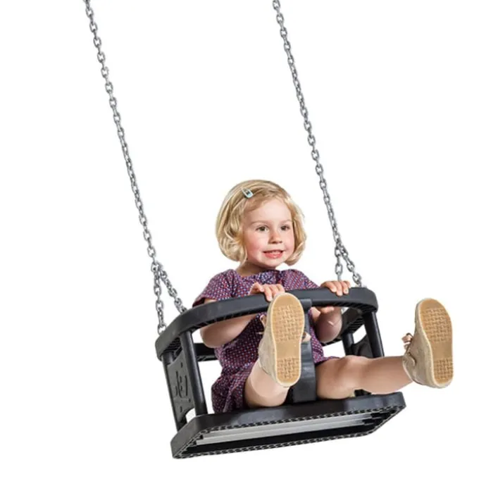 Huske - Baby m. gummisete - Sort
