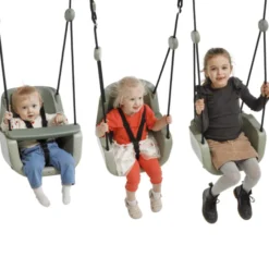 3-i-1 babyhuske - Antrasitt (svart tau)