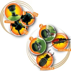 Insektsglass m. mikroskop + forstørrelsesglass