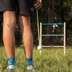2-i-1 stigegolf og kastespill