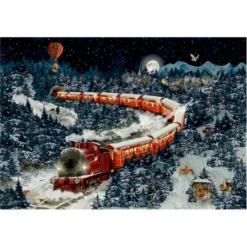 Julekalender puslespill - Juletoget, 1000 brikker