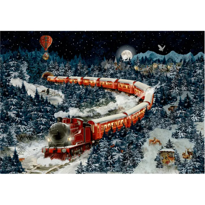 Julekalender puslespill - Juletoget, 1000 brikker