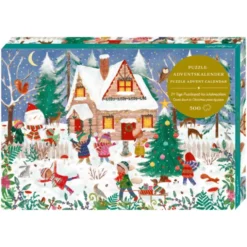 Julekalender-puslespill – Juleglede, 500 brikker