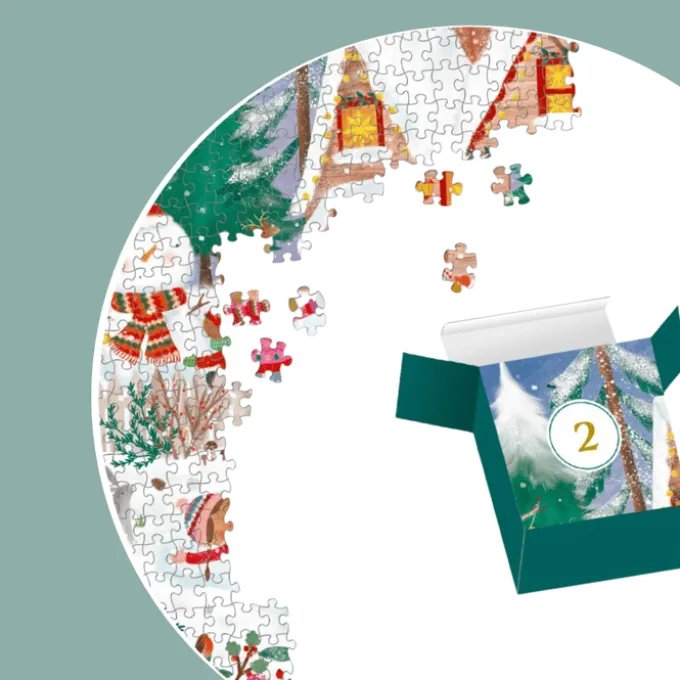 Julekalender-puslespill – Juleglede, 500 brikker