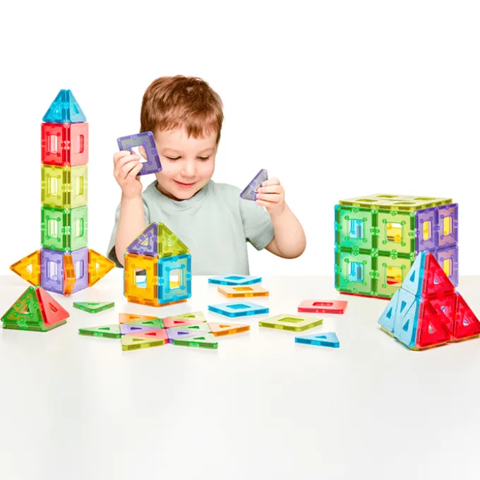 KinderMag Polydron | Gjennomsiktig | 96 stk.