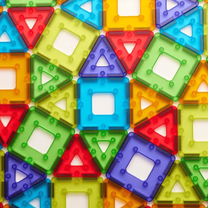 KinderMag Polydron | Gjennomsiktig | 96 stk.