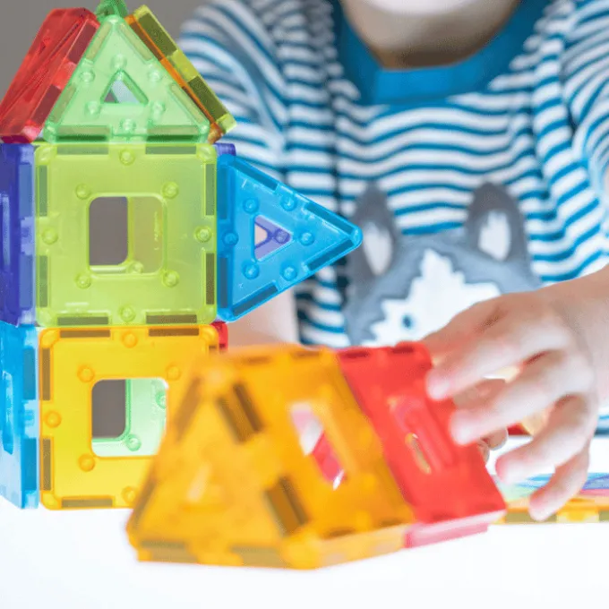 KinderMag Polydron | Gjennomsiktig | 96 stk.